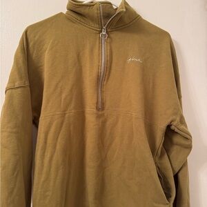 Victoria's Secret Olive Half-Zip Pullover